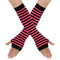 Cozy Striped Fingerless Gloves – Stylish Elbow-Length Warmers for Women!