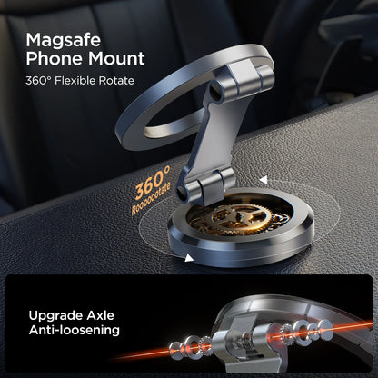 MagMount Pro™ - Foldable Car Phone Holder for Magsafe 360° Adjustable Magnetic Car Mount Stand for Iphone 15 14 13 12 Pro Max