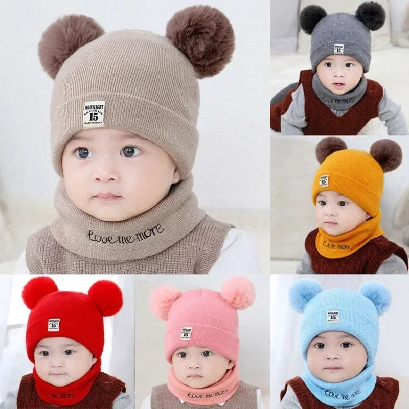 ChillGuard™ Winter Warm Baby Knitted Hat & Scarf Set